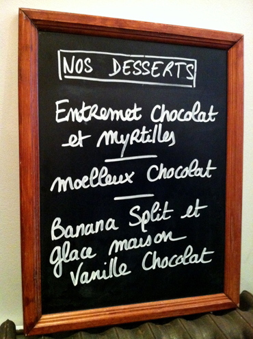 carte desserts