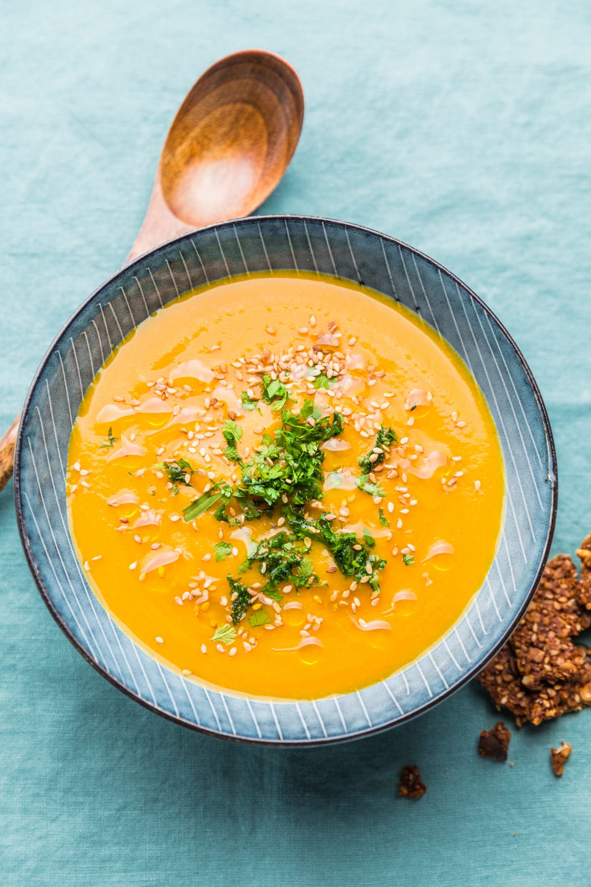 Soupe De Patate Douce Carotte Lait De Coco Et Pointe De S Same