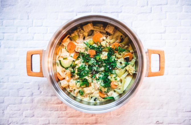 Curry de tempeh aux petits légumes